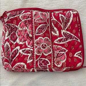 Vera Bradley Pink and Red Quilted Laptop Bag